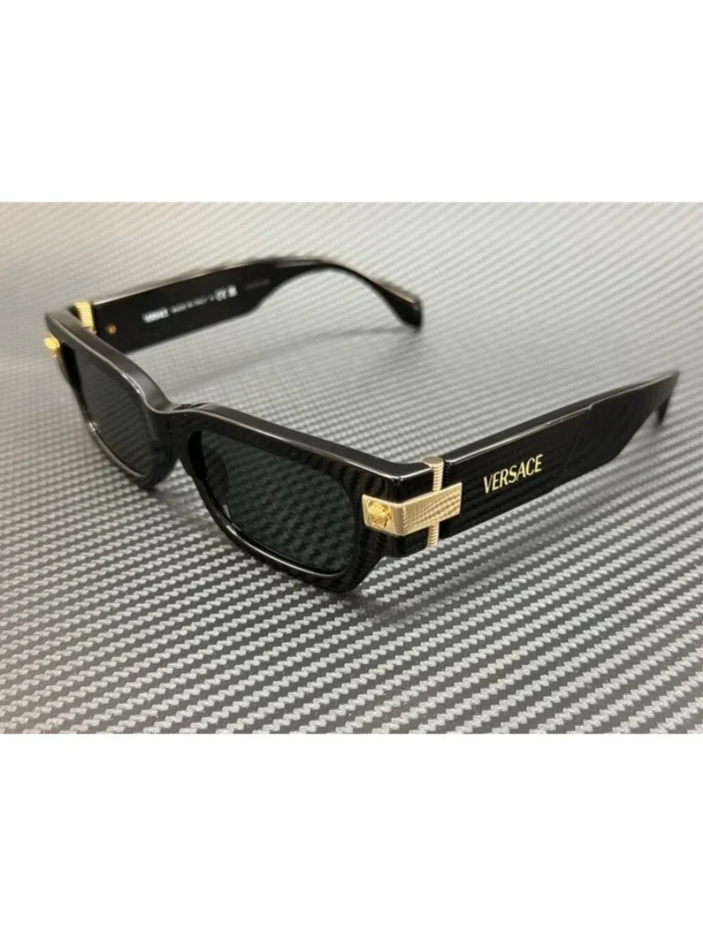 New Versace Men Black Sunglasses 53-18-145